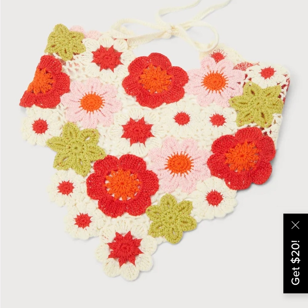 Floral Crochet Headscarf - Picture 3 of 5